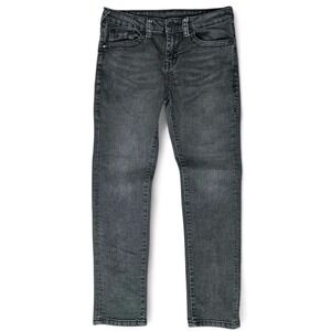 True Religion Geno Black Jeans Size 14 Relaxed Slim Waist 30" Inseam 30" Stretch